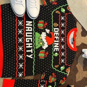 Naughty Grinch Sweater - Black and Red